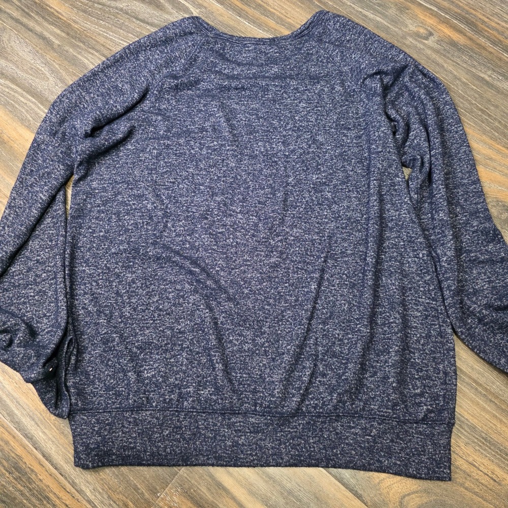 Buffalo David Bitton Heathered Blue Raglan Long Sleeve‎ Sweatshirt Women Small - Picture 4 of 8